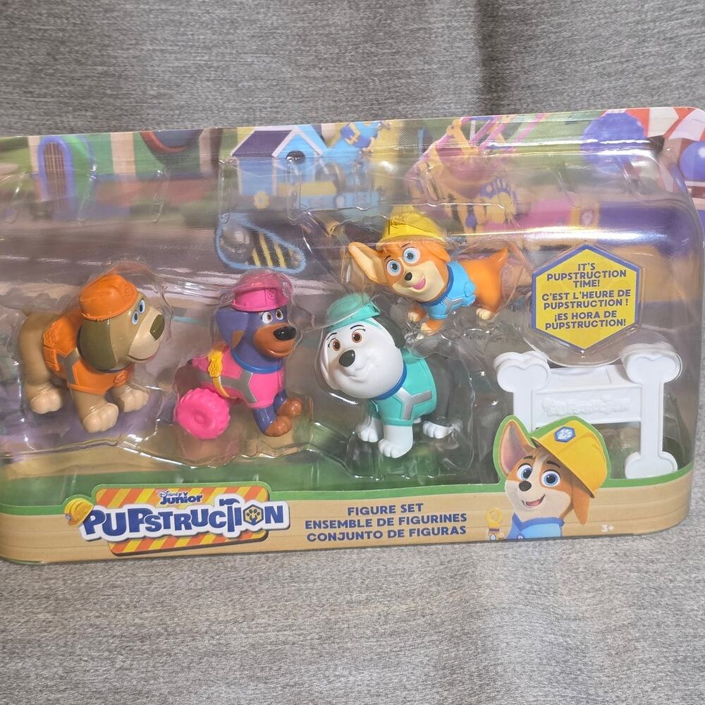 Disney Junior PUPSTRUCTION Collectible Figures 5 Piece Set Tank Phinny Roxy Luna